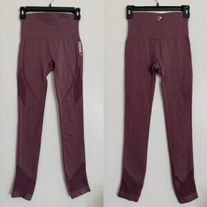 Purple Gymshark High Waisted Energy Eyelet Seamless Leggings XS